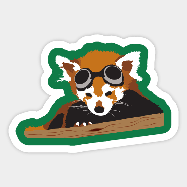 Rad Panda Natural Sticker by MadArtisan